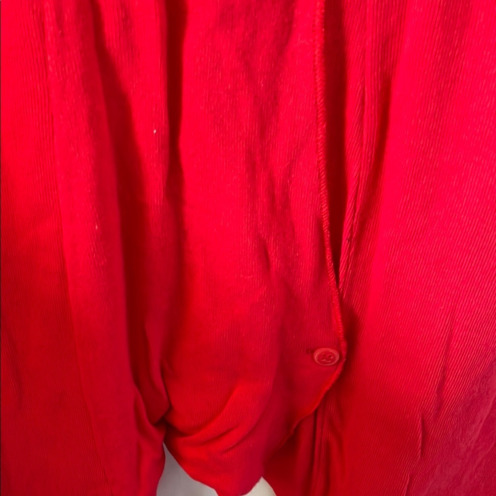 Vibrant Red Button-Up longjohns thermals - Picture 6 of 6